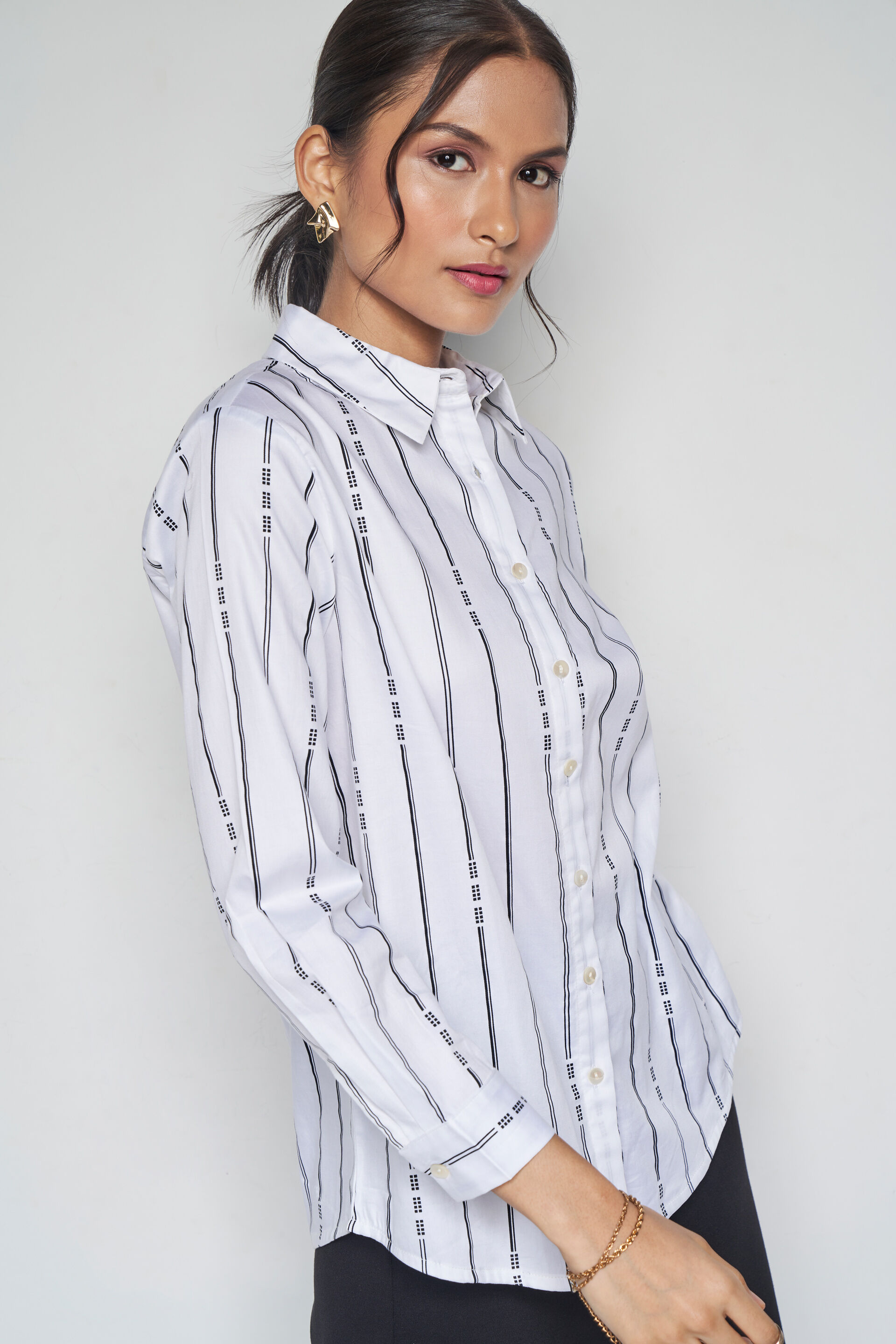 Stripe Play Shirt, White, image 5